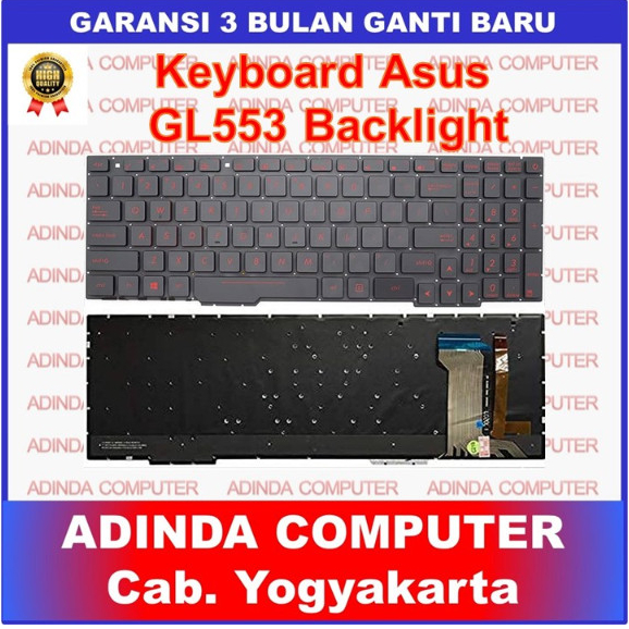 Asus ROG GL553 GL753 GL553V GL553VD GL553VE FX53V คีย์บอร์ดแบ็คไลท์