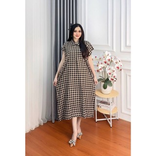 DASTER LOWO KELELAWAR JUMBO KERAH DAUN RESLETING RAYON PREMIUM BUSUI BUMIL MURAH ADEM DASTER BATIK LENGAN PENDEK