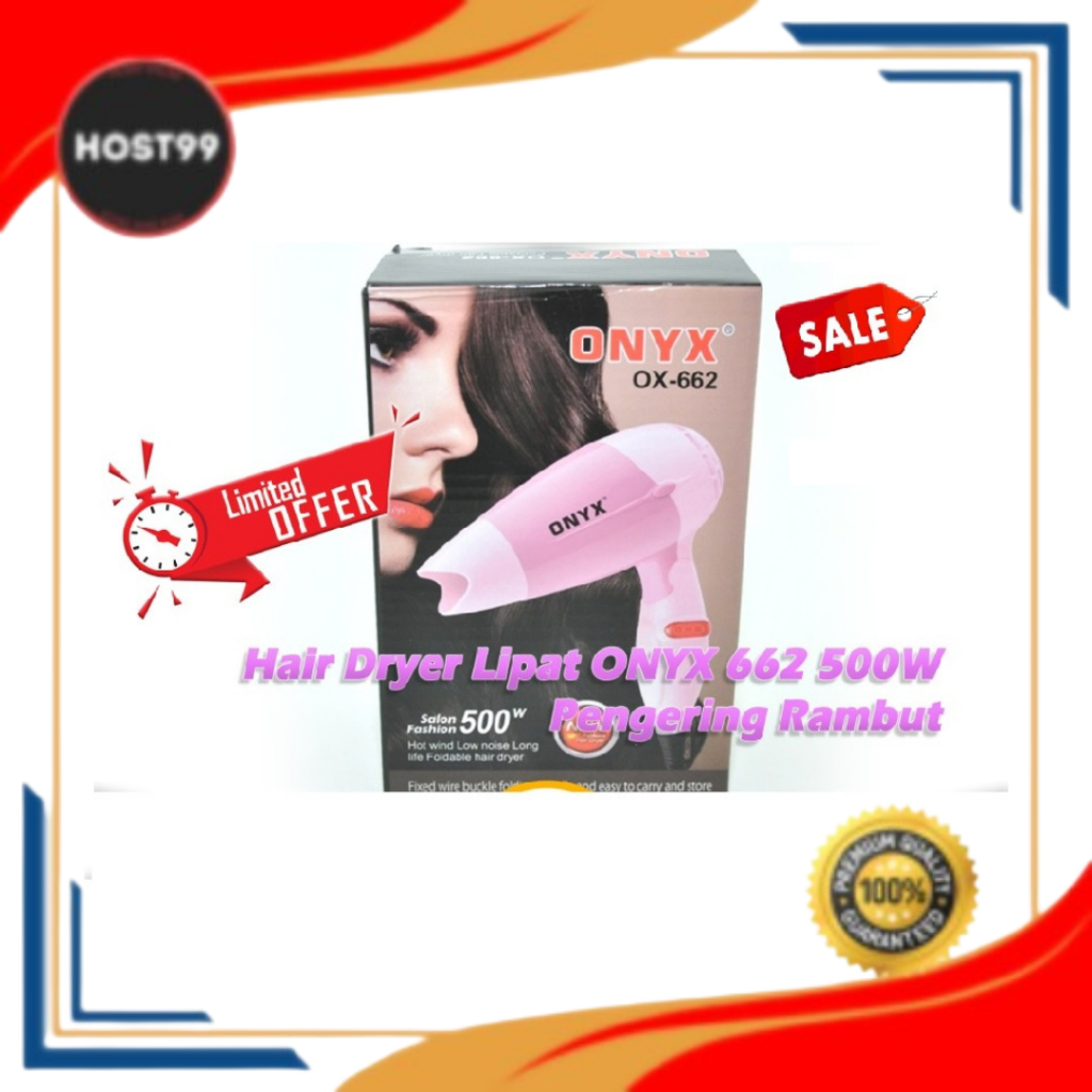 DH - ONYX 662 500W MULTI-PURPOSE FOLDABLE HAIR DRYER / QUICK-DRYING HAIR DRYER 0271