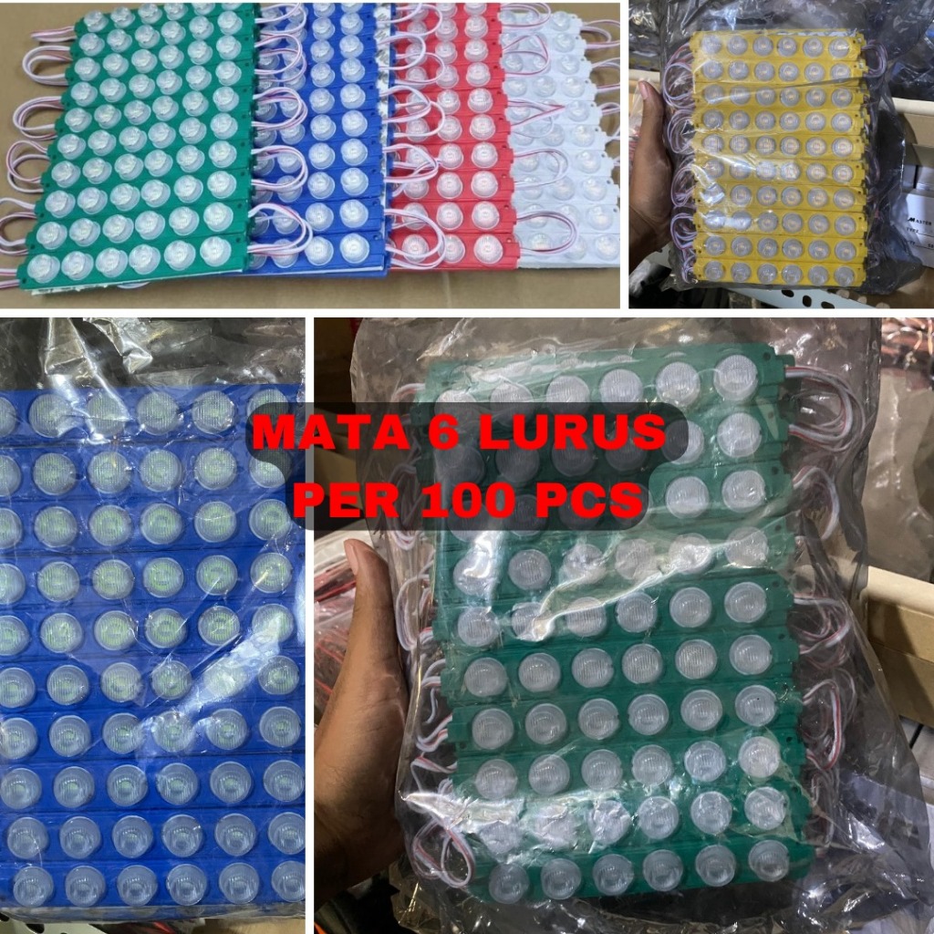 MATA [100 ชิ้น] โมดูลสี LED 24V 6W BIG EYES 6LED 6 วัตต์ SMD 13620 6 STRAIGHT EYES