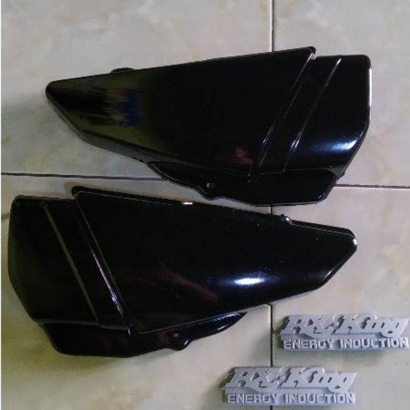 Hitam กล่องแบตเตอรี่ RX king RX พิเศษ ฝาครอบเทมปง สีดํา พร้อมชุดสัญลักษณ์