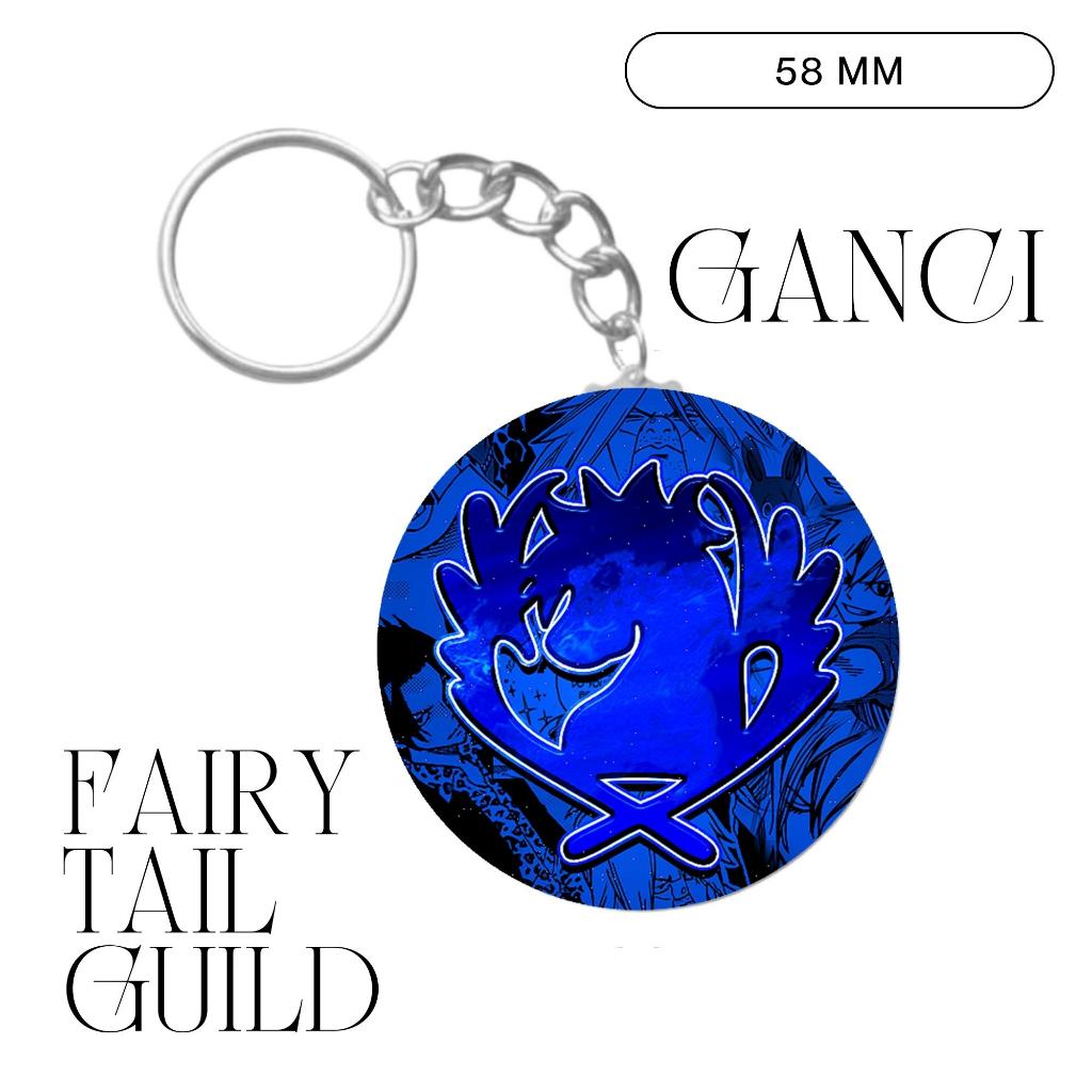GUNDAN HOLOGRAM FAIRY TAIL PIN GUILD KEYCHAIN 58 MM WIBU KEYCHAIN JPOP UNOFFICIAL PEGASUS