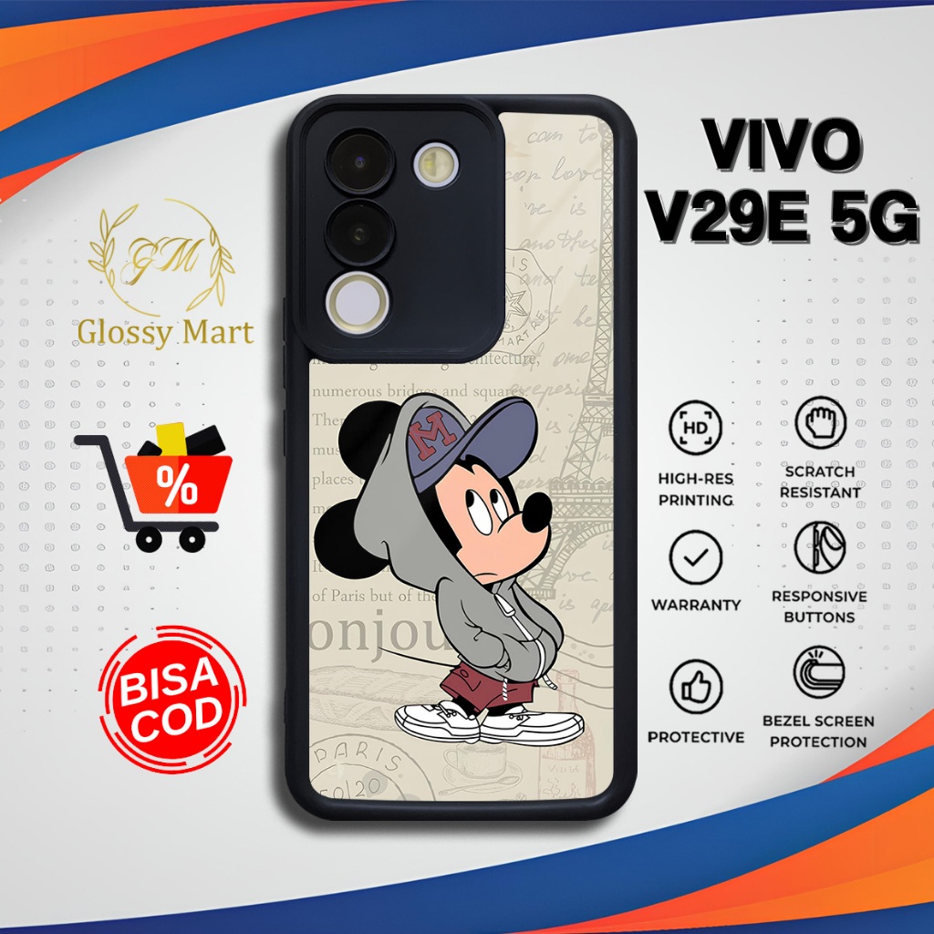 เคส Vivo V29E 5G ล่าสุด เคส Mickey V29E 5G Softcase Hardcase Glossy Kesing GlossyMart