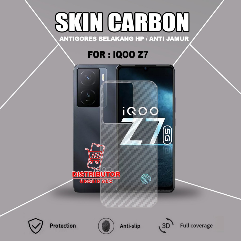 IQOO Z7 IQOO Z8X SKIN CARBON TRANSPARENT ANTI-SCRATCH BACK IQOO Z7 IQOO Z8X SCB1