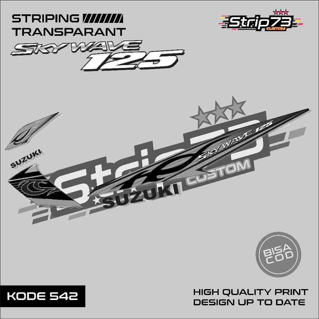 542 SKYWAVE 125 TRANSPARENT STRIPING - SKYWAVE 125 PREMIUM GRAPHIC TRANSPARENT STRIPING