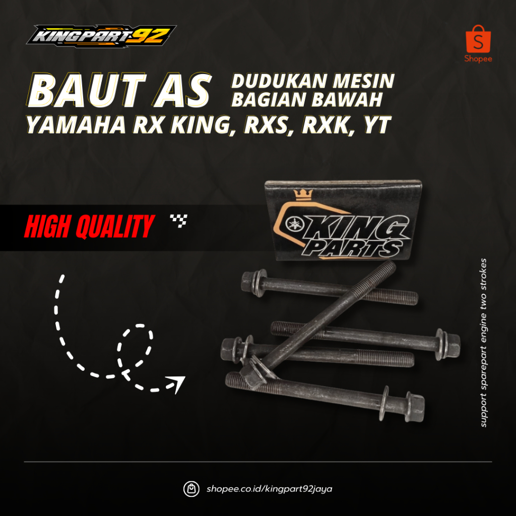 MESIN GANTUNGAN Yamaha Rxking Rxk Rxs Yt115 Premium Lower Engine Hanger Axle Bolt Frame Bolt