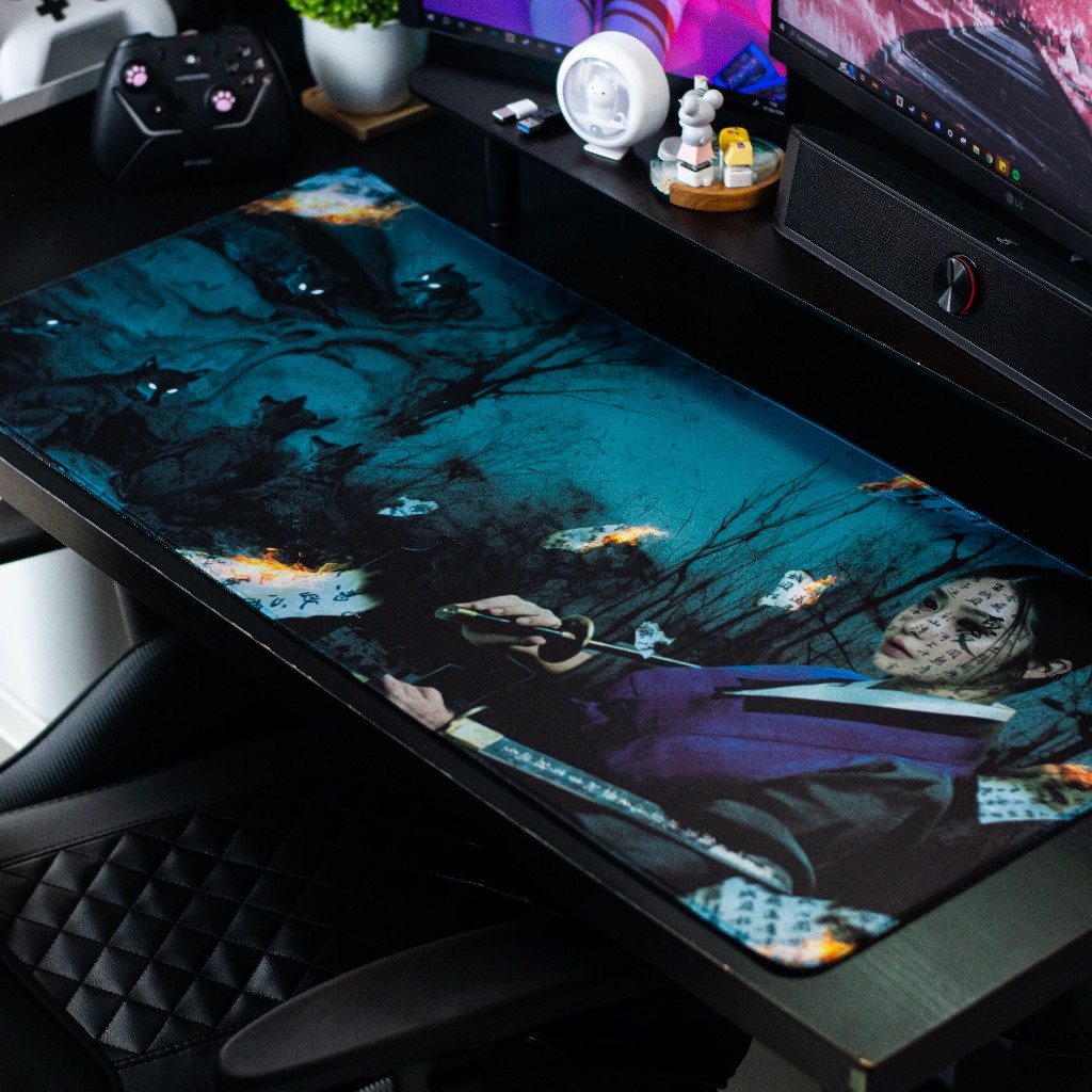 แผ่นรองเมาส์ Hangeul เกาหลี Exhuma Deskmat XXL แผ่นรองโต๊ะกันน้ํา แผ่นรองเมาส์สําหรับเล่นเกมกันลื่น