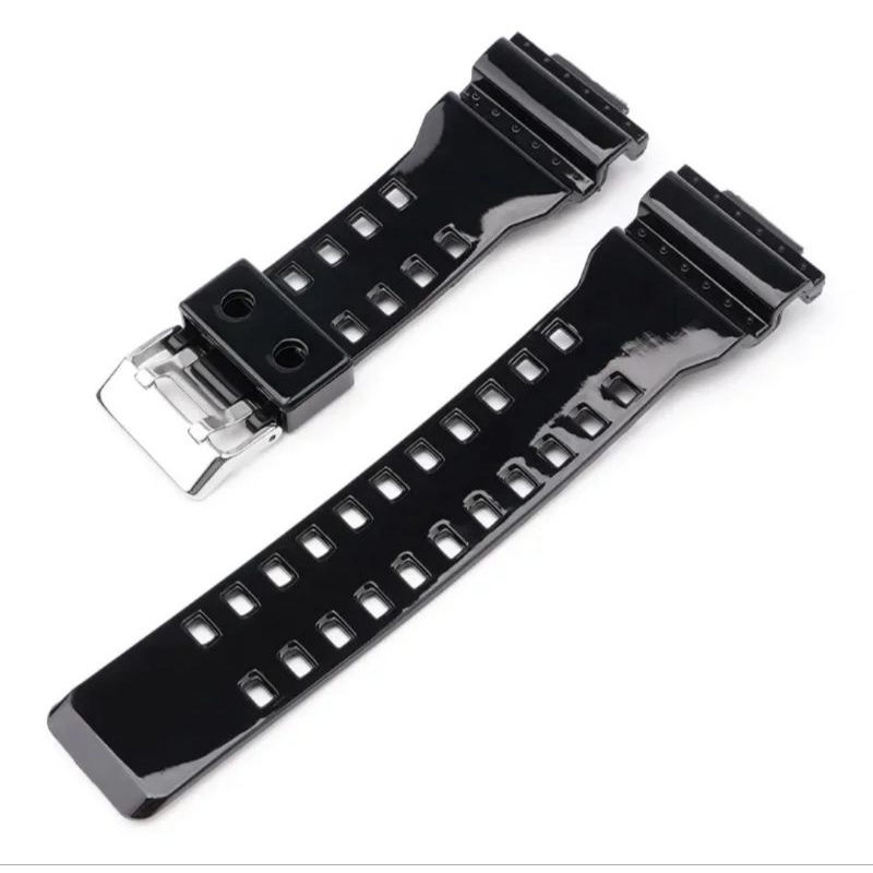 CASIO G-SHOCK GA-100 GA-110 GA-120 GA-200 GA-300 WATCH STRAP GLOSSY BLACK