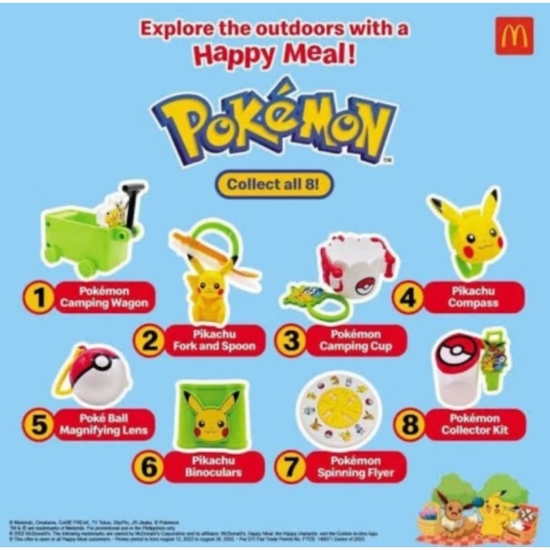 ของเล่น Pokemon Outdoor Happy Meal McDonalds (ต่อชิ้น)