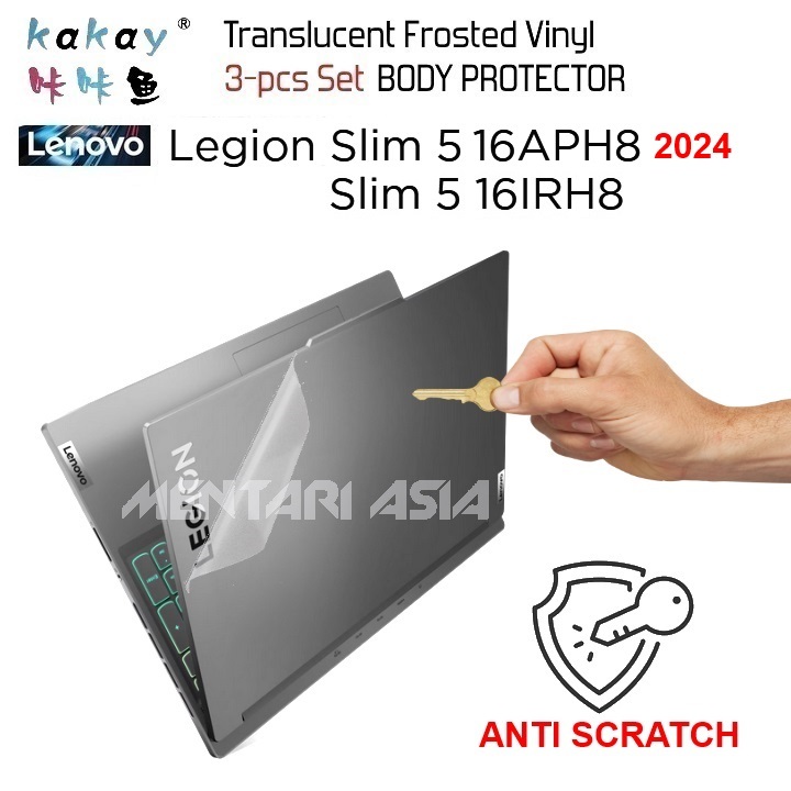 Body Protector Lenovo Legion Slim 5 16APH8 16IRH8 2024 - KAY Premium 3 ชิ้น MATTE ไวนิล