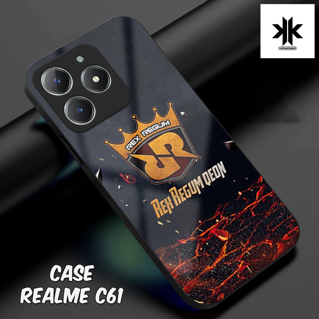 เคส HP KK35 Realme C61 - เคสโทรศัพท์ Realme C61 - Glass Softcase - Glossy Hardcase - เคสโทรศัพท์ - P