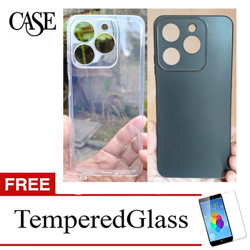 เคสนิ่มสําหรับ เรียลมี บันทึก 60 2024 - RMX3933 - 6.74 นิ้ว - ฟรีกระจกนิรภัย