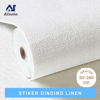 【Alsolo】Wallpaper Linen Roll  Wallpaper Dinding  stiker Dekorasi Kamar  Sticker dinding wallfoam termurah size 280cm*50cm*2mm