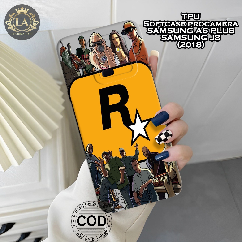 เคส HP Samsung A6 Plus / J8 (2018) - เคส Leviora - เคส GTA Fashion - เคส Samsung A6 Plus/J8 Softcase