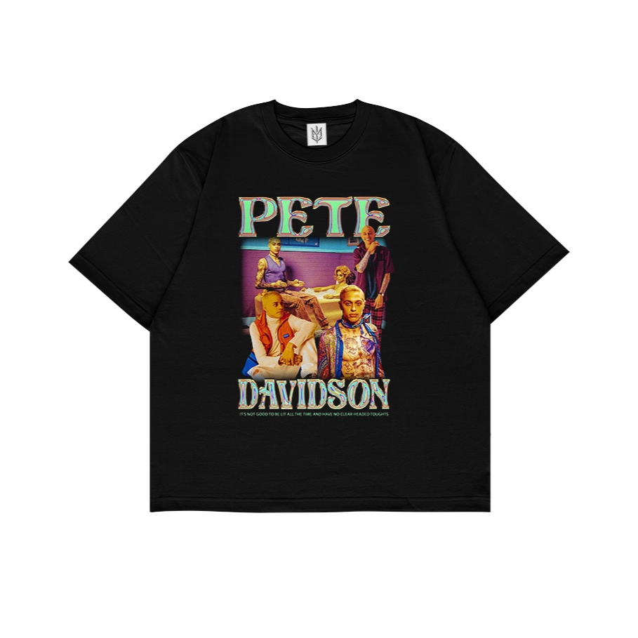 เสื้อยืด PETE DAVIDSON CRAZY VINTAGE RAP TEE RAPPER | เสื้อยืด OVERSIZE สีดําสไตล์ Y2K VINTAGE BOOTL