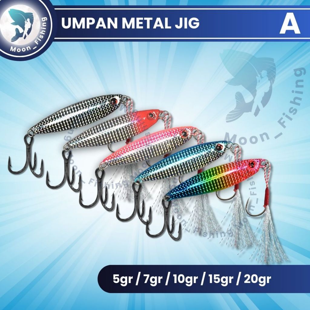 เหยื่อตกปลาจิ๊กโลหะ A 5gr/7gr/10gr/15gr/20gr