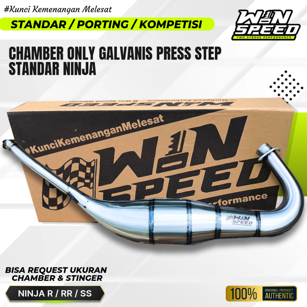 Ninja 2-Stroke RR/R/SS ชุบสังกะสีกดไอเสียห้องมาตรฐาน UK 39-40-40.5-41-42-43 WIN SPEED