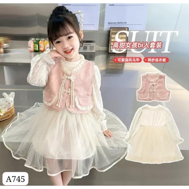 A371 ชุดสวย 2IN1 SIZE 3-6 ปี