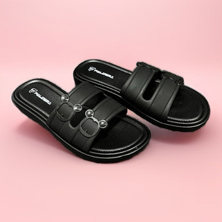 FALDERA - Sandal Teplek Wanita Motif Boneka Tinggi 2 Cm Bahan Karet Jelly Lentur Dan Ringan