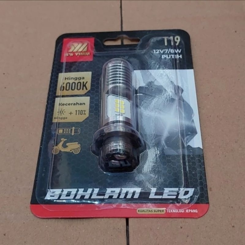 BOLHM LED LEGS 1 T19 12V 7/8W WATT HONDA YAMAHA SUZUKI BEAT VARIO 110 SCOOPY SPACY CARBON FI SUPRA X