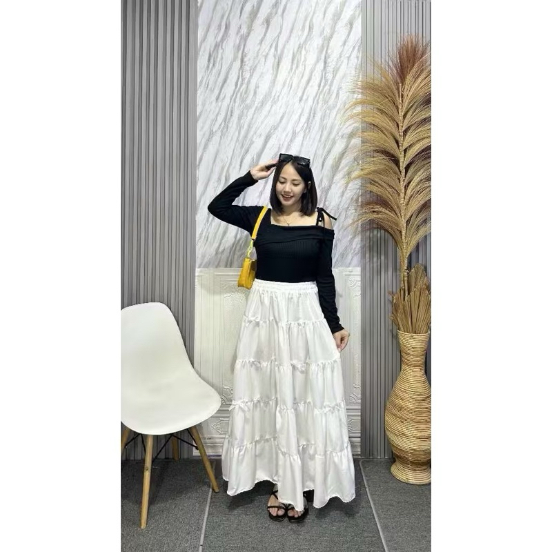 LP 52-106 P 90 PEONY SKIRT RIBBON / ALICE RIBBON MIDI SKIRT / RUBY COQUETTE MAXI SKIRT -PN