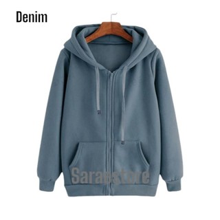 Hoodie Zipper Polos Pria Wanita M L XL XXL