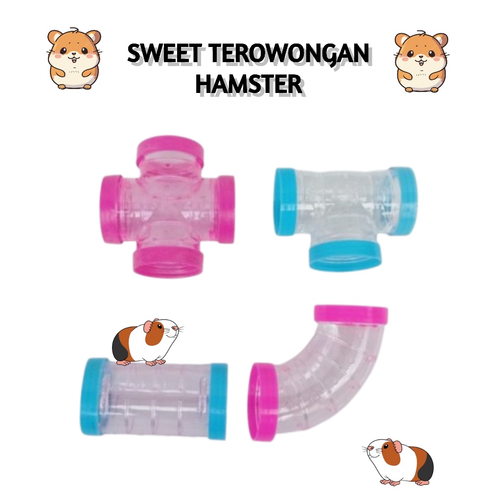 Straight Bent Hamster Tunnel L Shape / I Cage Accessories Toy
