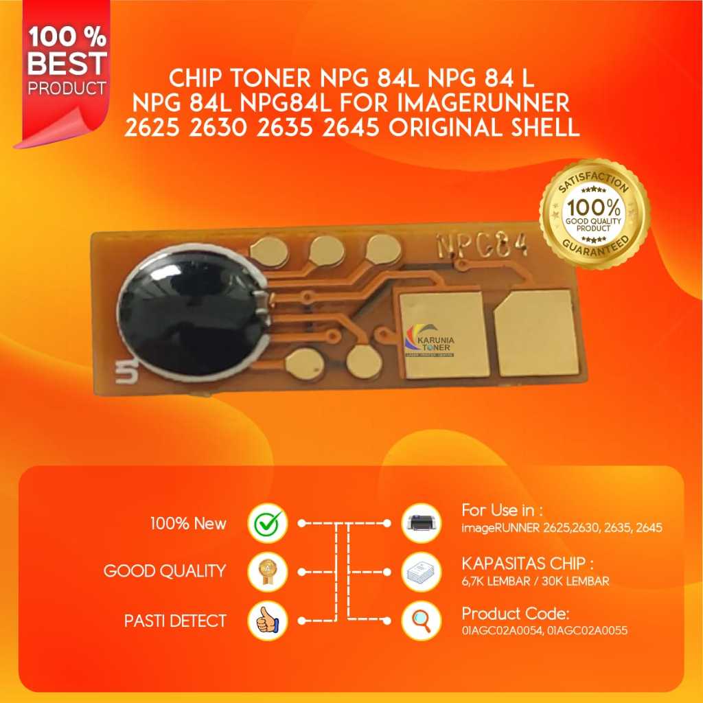 CHIP TONER BAG สีขาว NPG 84L NPG 84 L NPG 84L NPG84L สําหรับ imageRUNNER 2625 2630 2635 2645 ORIGINA