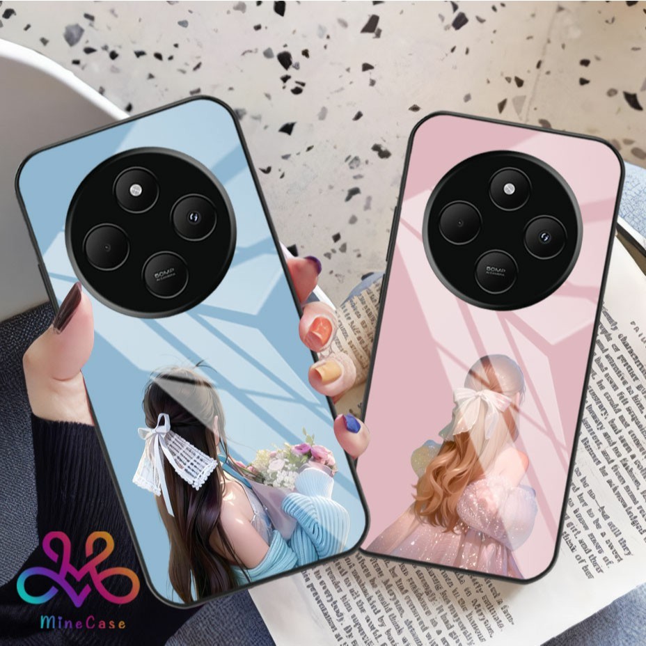 {Q86} REDMI 14C Glossy Glass Softcase - REDMI 14C HP Casing