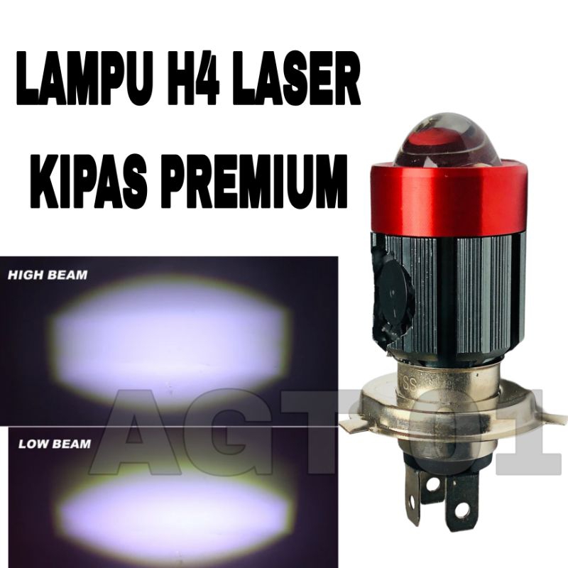 H4 LASER FAN SUPER BRIGHT HEAD LIGHT / H4 SOCKET รถ MOTORCYCLE HEAD LIGHT / UNIVERSAL MOTORCYCLE AND