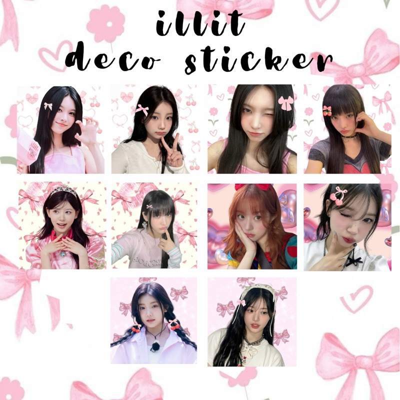 [Luvlystuff] Illit MAIL PINK DECO STICKER || สติ๊กเกอร์ Kpop PACKING WHANEE MOKA IROHA YUNAH MINJU GLOSSY