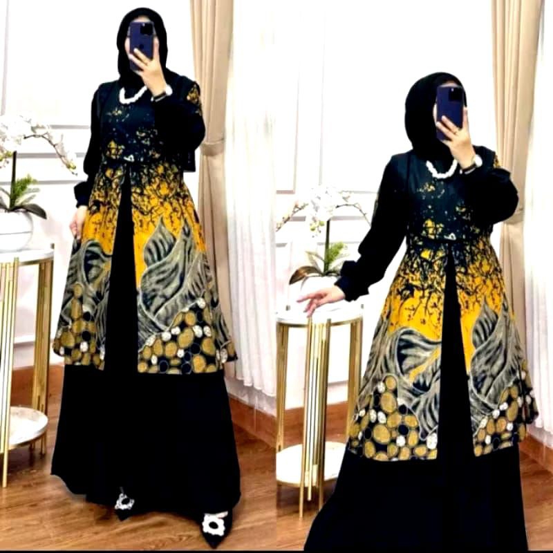 ผ้าบาติกผสม gamis ล่าสุด รุ่น oter