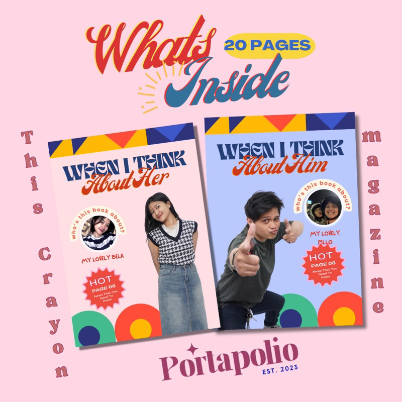 MAGAZINE ที่กําหนดเองโดย PORTAPOLIO UNIQUE GIFT - CRAYON TEMPLATE (GUARANTE 100%)