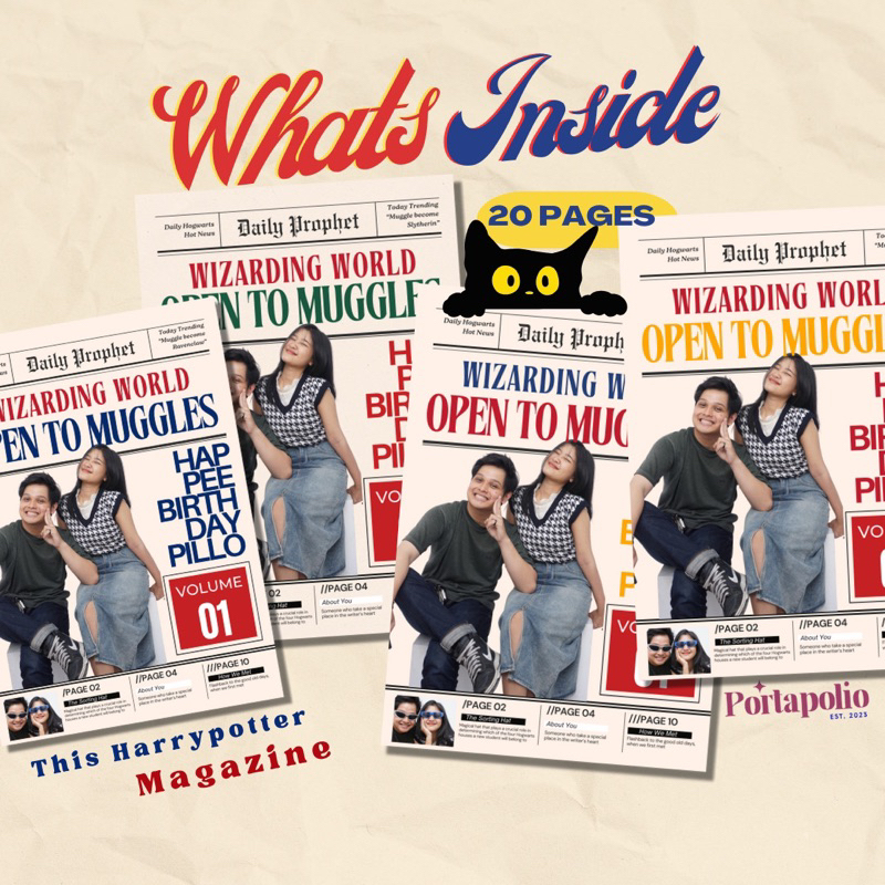 MAGAZINE ที่กําหนดเองโดย PORTAPOLIO UNIQUE GIFT - HARRY POTTER TEMPLATE (GUARANTE 100%)