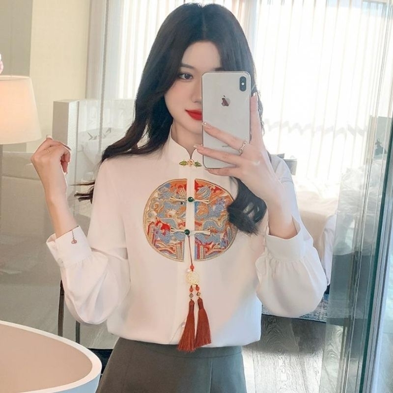 MDLV ~ M02D96 CNY Cheongsam เสื้อ Sincia Blouse