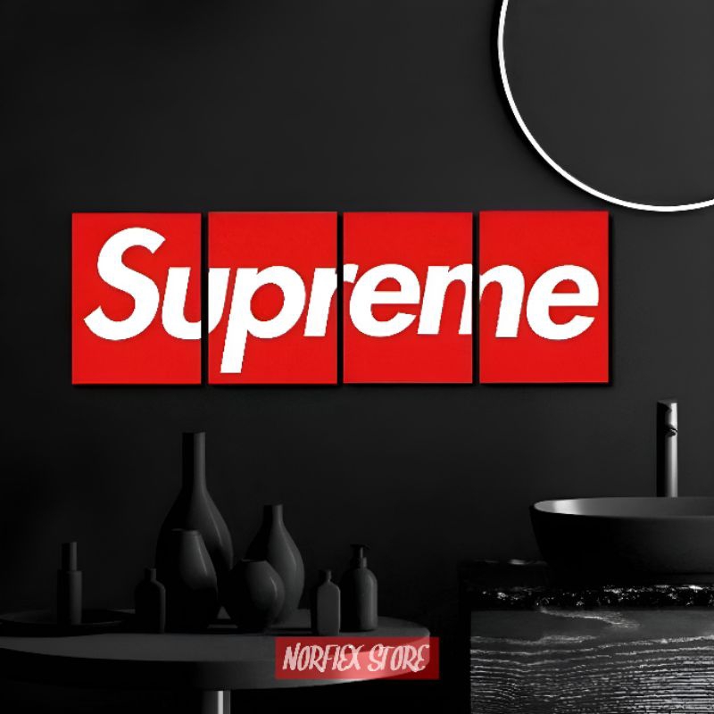 ตกแต่งห้องเด็กผู้ชาย supreme brand Wall Poster Display - ตกแต่งผนัง