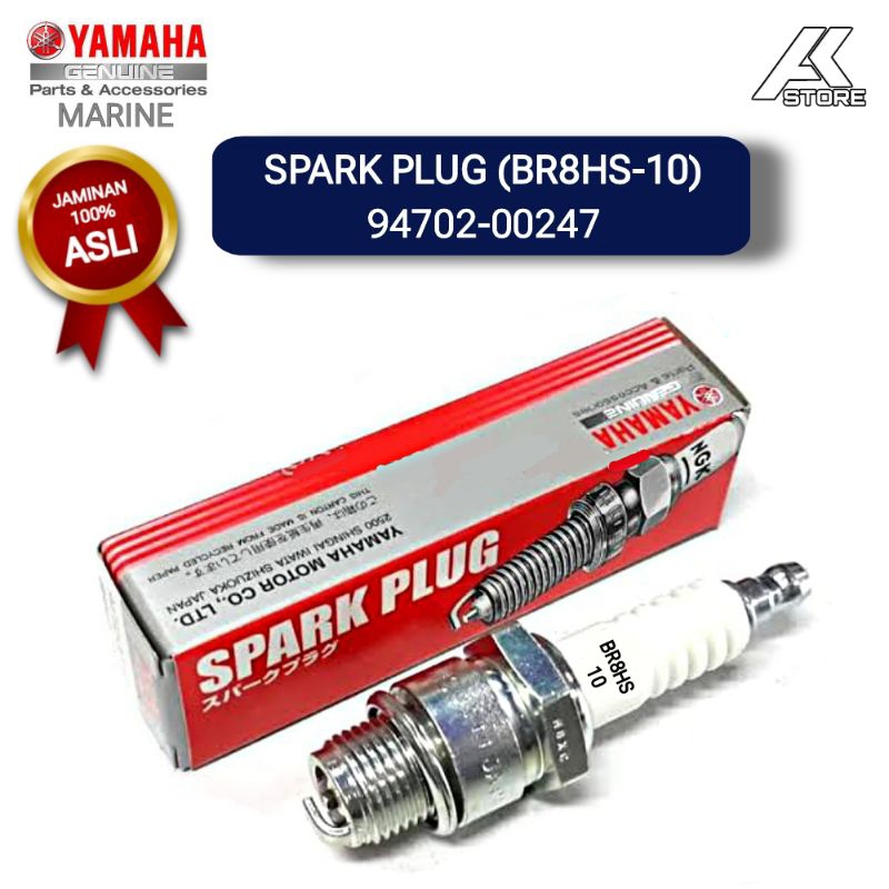 MESIN BR8HS-10 SPARK PLUG | หัวเทียนเครื่องยนต์นอกเรือยามาฮ่าญี่ปุ่นดั้งเดิม