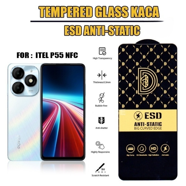 กระจกนิรภัย ANTI STATIC ITEL A05S /A49/A58 /ITEL A50 /ITEL A60 /ITEL A60S /ITEL A70 /ITEL A80 /ITEL 