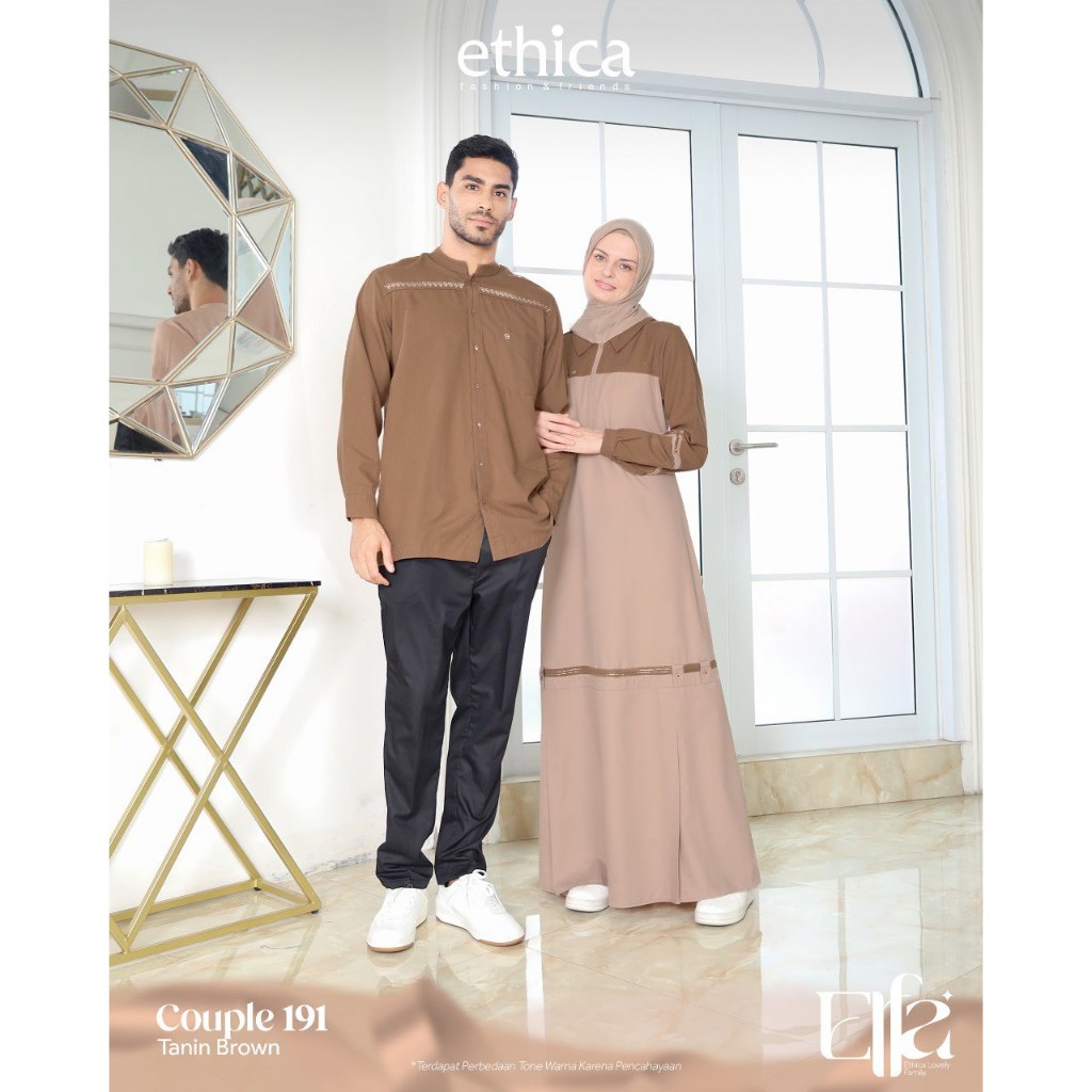 Gamis KOKO ETHICA COUPLE 191 TYAN BROWN AYUMI 530, KAHFI 332 || || Couple KOKO GAMIS ใหม่ล่าสุด 2025