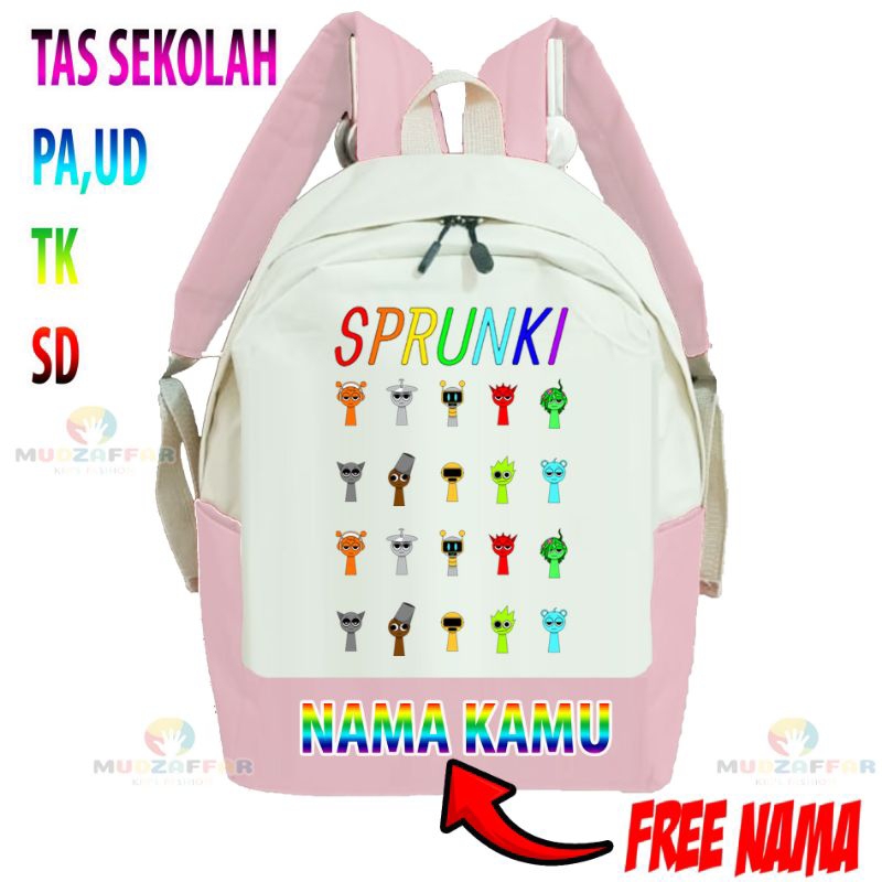 Sprunki CHARACTER PRIMORY SCHOOL PRESCHOOL CHILDRENS BACKPACK