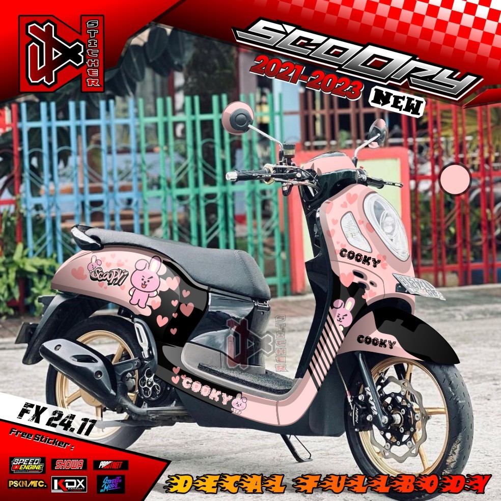 ใหม่ล่าสุด Decal Sticker Honda All New Scoopy 2021 2022 2023 2024 Full body - สติ๊กเกอร์ Skotlet Var