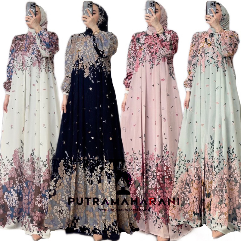 ชุด Gamis HIJAB CERUTY SEMI JUMBO LALITA ใหม่ล่าสุด MOTIF VIRAL RECENT PREMIUM EID