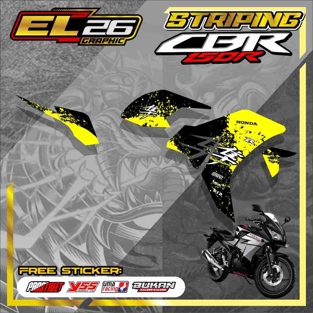 702 สติ๊กเกอร์แถบ HONDA CBR 150R - สติ๊กเกอร์ CBR 150R ABSTRACT MOTIF