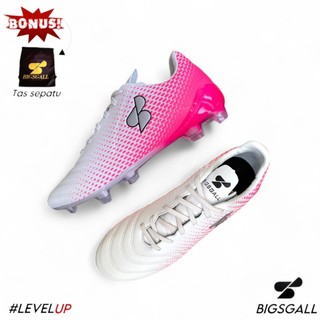 BIGSGALL - Sepatu Bola Oner FG White Pink | Sepakbola Original