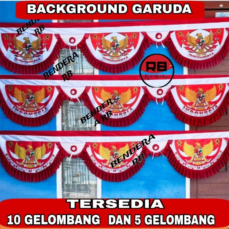 MERAH RED AND WHITE GARUDA INDONEISA BACKGROUND FLAG