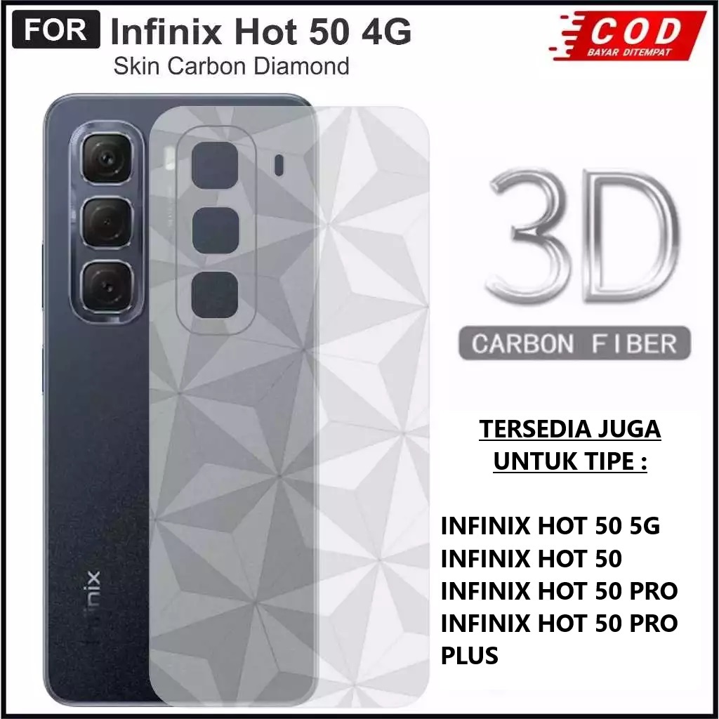 INFINIX HOT 50 5G HOT 50i HOT 50 HOT 50 PRO HOT 50 PRO PLUS ANTI-SCRATCH BACK SKIN DIAMOND GARSKIN