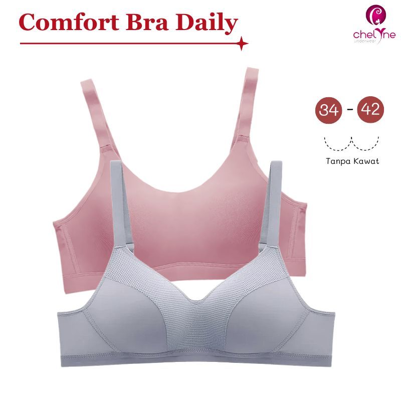 Chelyne BH Seamless Lycra B718 / BA36 Premium Full Cup Sport Bra Plain - ชุดชั้นในขนาดใหญ่ 34/42 Cup