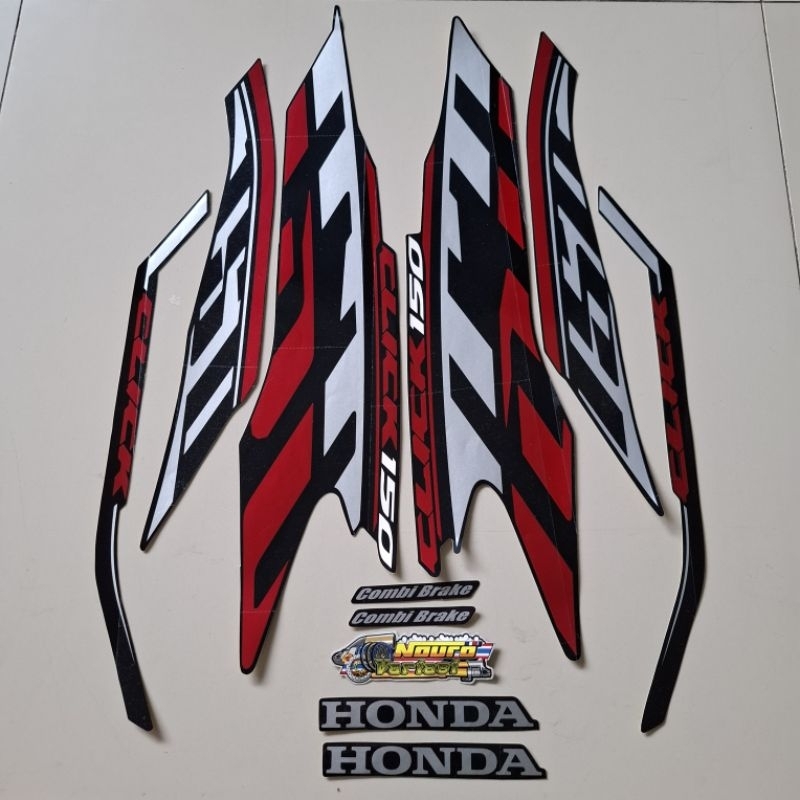 Hitam MERAH Striping Honda Vario 150i click 150i 2021 2022 สีดําแดง คุณภาพดีที่สุด