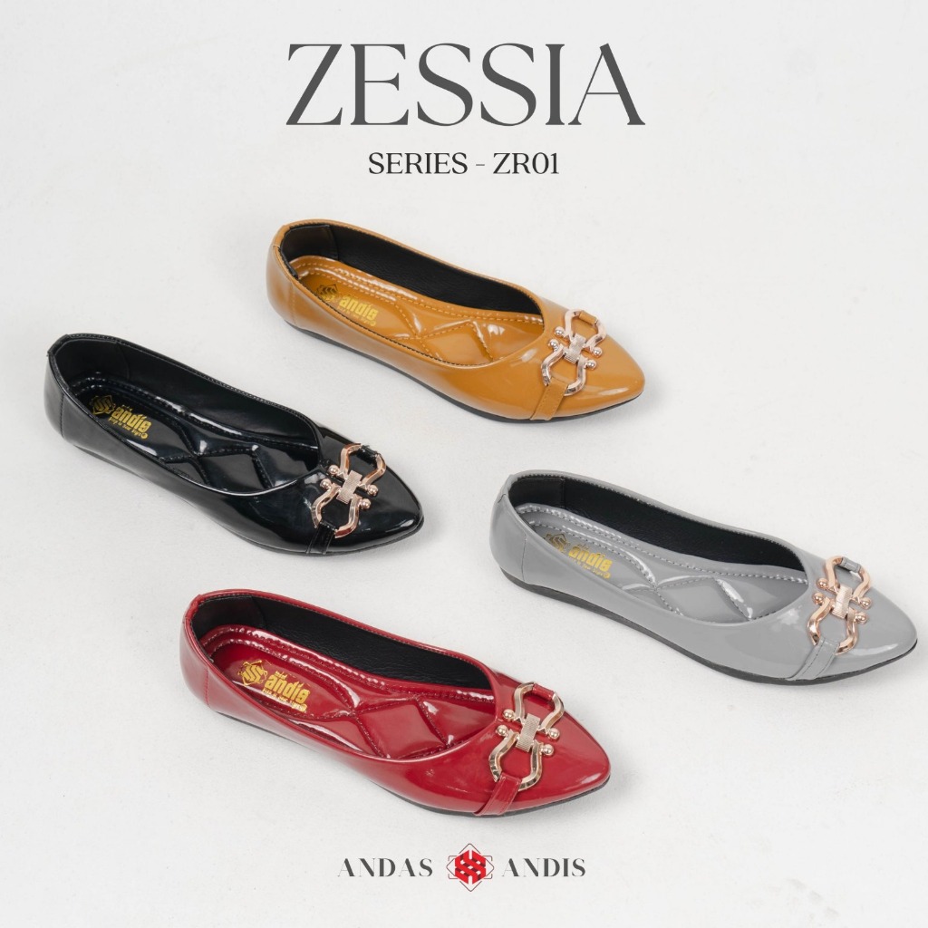Andas Andis - Zessy Glossy Ballerina Flat รองเท้าส้นแบนผู้หญิง