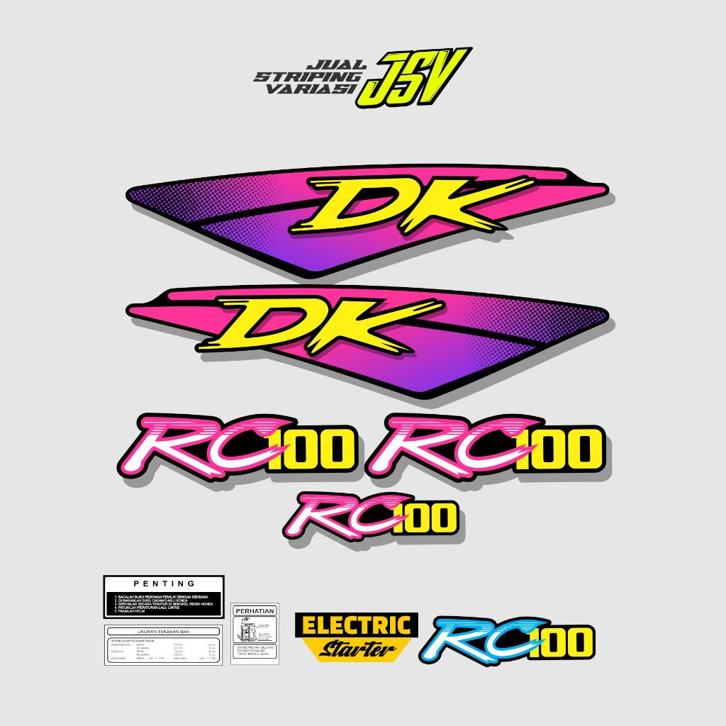 สติ๊กเกอร์ Striping Variation RK 100 Suzuki Bravo RC 100 - รูปที่ 4